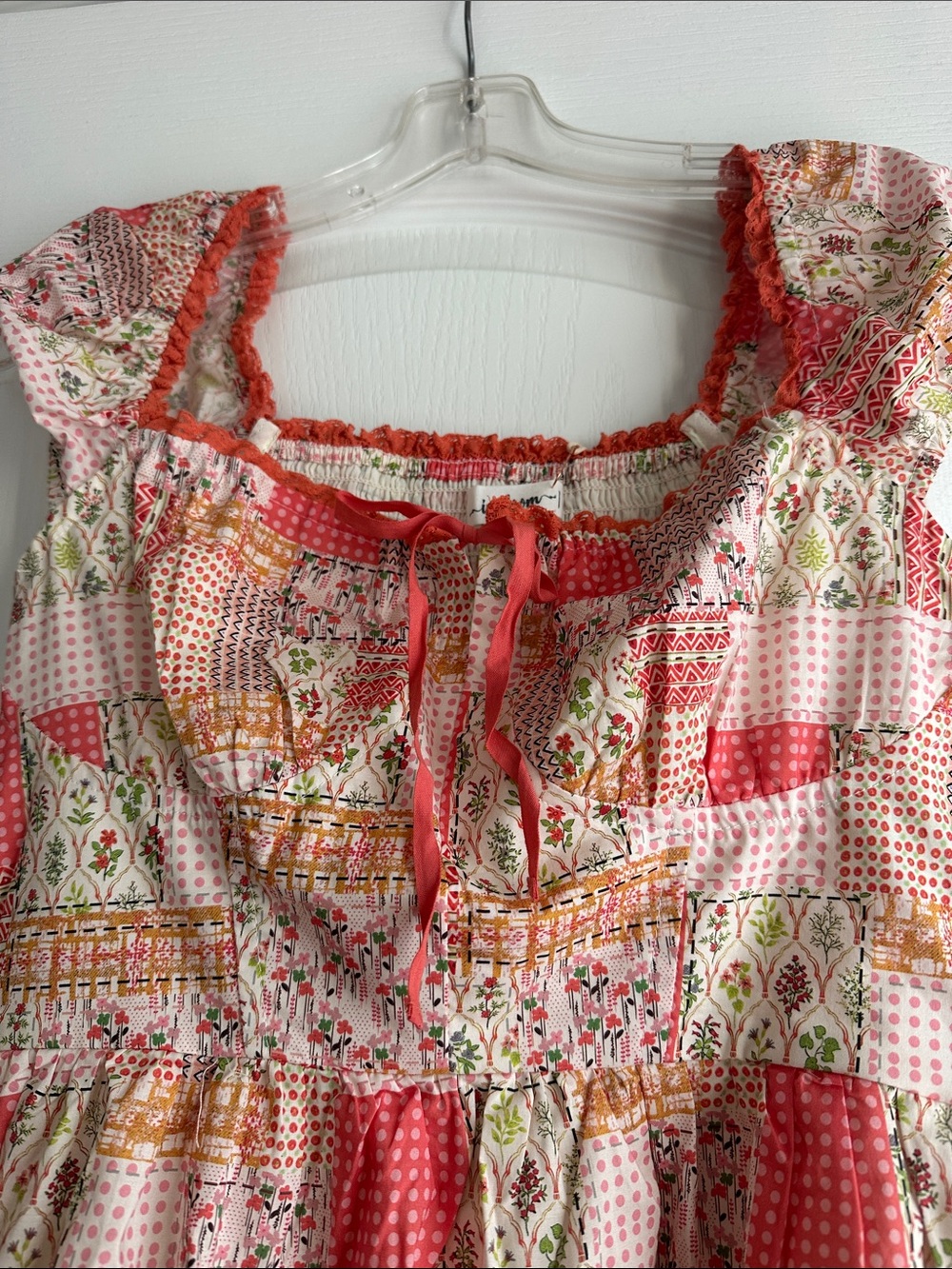Women’s Pink Patchwork Print Sundress NWT - Picture 2 of 8